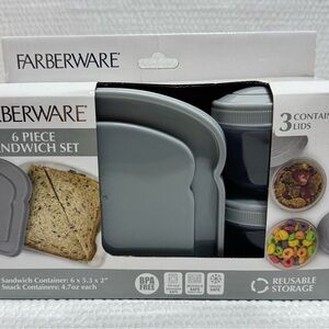 Farberware 6-Piece Gray Food Storage Set
